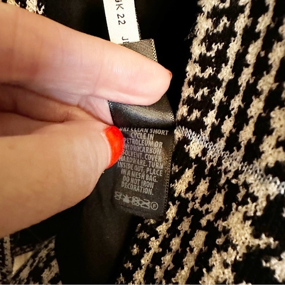 St John Collection Prince of Wales Plaid Check Knit Wool Blend Plus Size Blazer - Picture 16 of 16